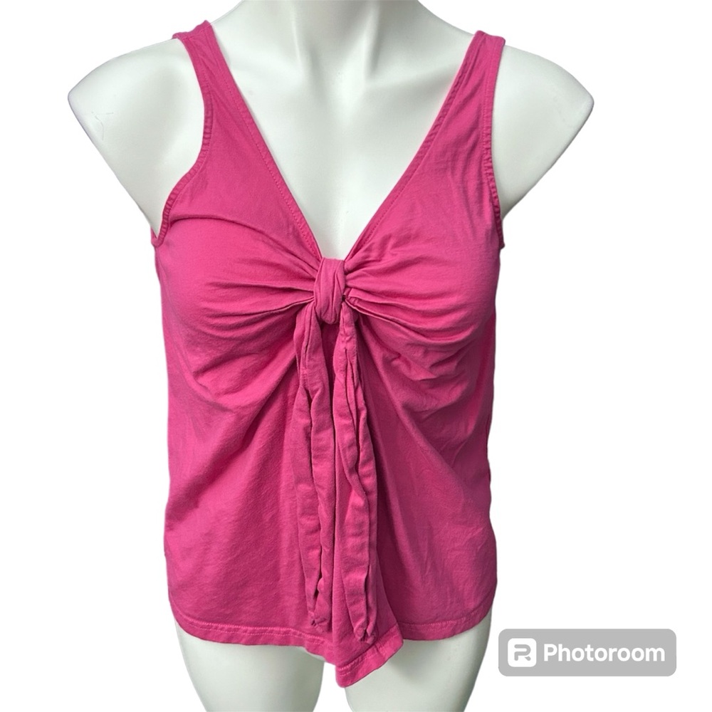 J. Crew Bright Pink Tie Front Sleeveless Tank Top - Size XS